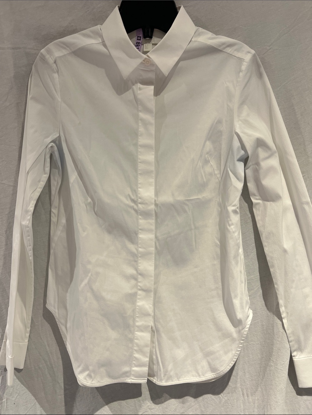 COS White Cotton Button-Up Shirt